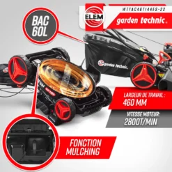 Tondeuse Thermique Autotractée 144.3cc - 46cm Avec Démarrage électrique -mulchin -Karcher Soldes 63c136749632f1.14439241