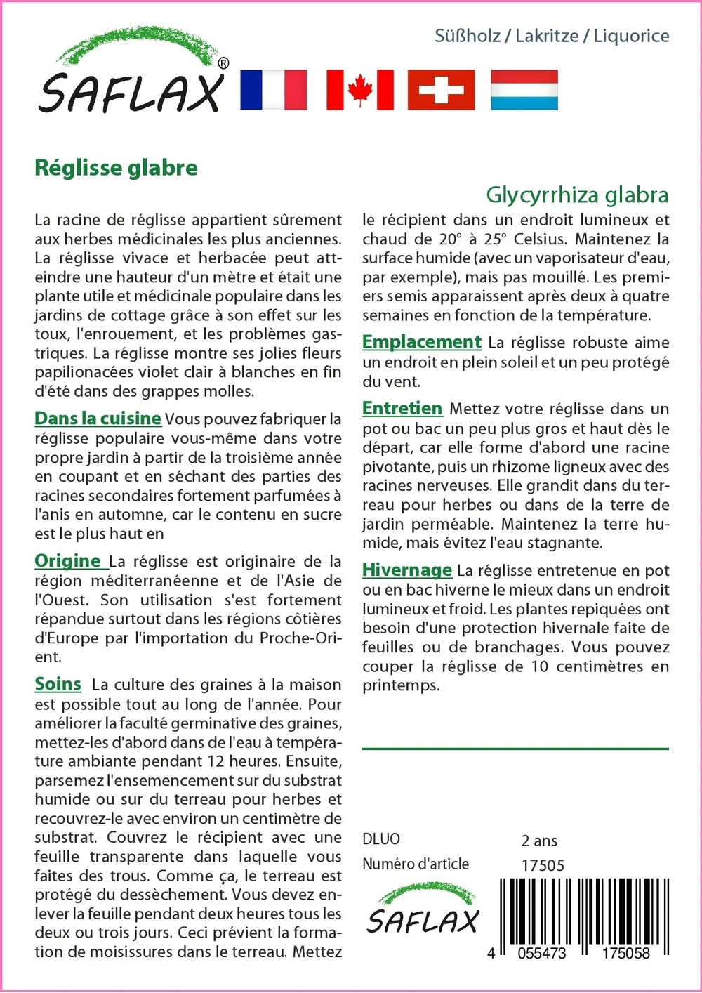 Kit De Culture - Réglisse Glabre - 30 Graines - Glycyrrhiza Glabra 3 Kit De Culture - Réglisse Glabre - 30 Graines - Glycyrrhiza Glabra – Image 3