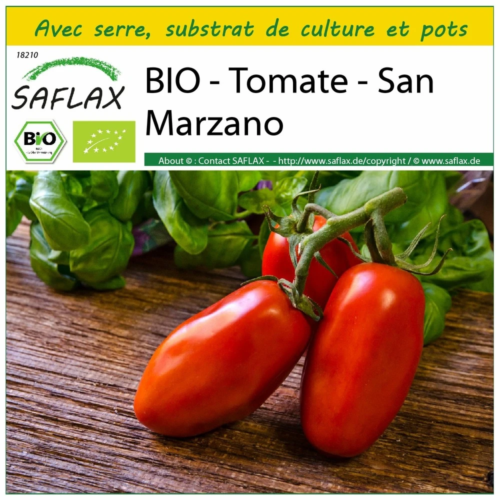 Kit De Culture - Bio - Tomate - San Marzano - 15 Graines - Solanum Lycopersicum 1 Kit De Culture - Bio - Tomate - San Marzano - 15 Graines - Solanum Lycopersicum