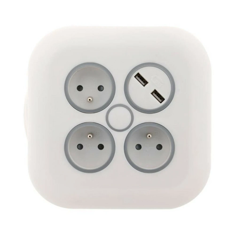 Enrouleur Domestique 7m - 3 Prises 2p+t 16a + 2x Usb 2 Enrouleur Domestique 7m - 3 Prises 2p+t 16a + 2x Usb – Image 2