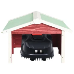 VIDAXL Garage De Tondeuse à Gazon 72x87x50 Cm Rouge Et Blanc Sapin -Karcher Soldes 6480d34c4b2a98.82218083